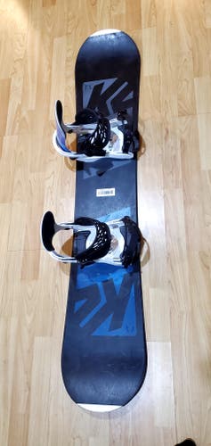 Used Men's K2 Est87 Snowboard 140cm/55" Freestyle With Bindings Medium Flex True Twin