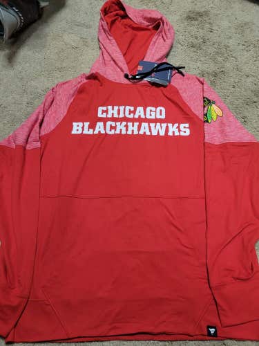 CHICAGO BLACKHAWKS Fanatics Red Lightweight Hoodie BRAND NEW Size Large