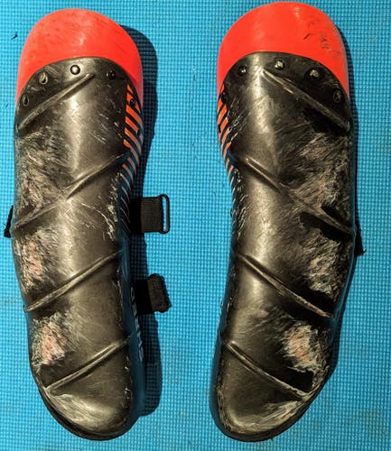 Used SHRED CARBON SHIN GUARDS - Medium -  Charcoal/Rust