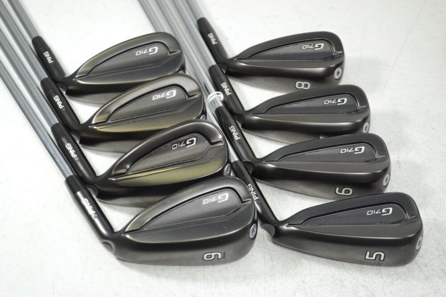 Ping G710 5-W,UW,SW Iron Set Right Senior Flex AWT 2.0 Black Dot Steel #  164021