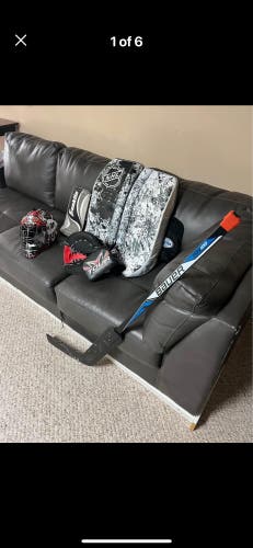 Street hockey goalie full set with stick