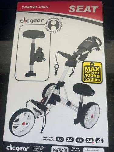 Black New 3-Wheel-Cart Seat for Clicgear Accessory
