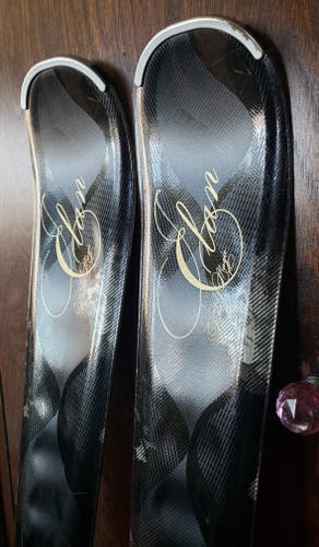 146cm WOMENS Elan Black Magic Skis with ELAN ELW9 Bindings*USED*BLACK/BROWN  EXC. CONDITION/CLEAN