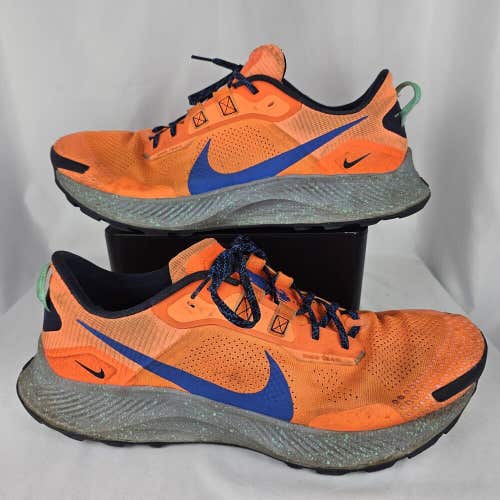 Nike Pegasus Trail 3 Mens Size 15 Orange Blue Trail Running Shoes DA8697-800