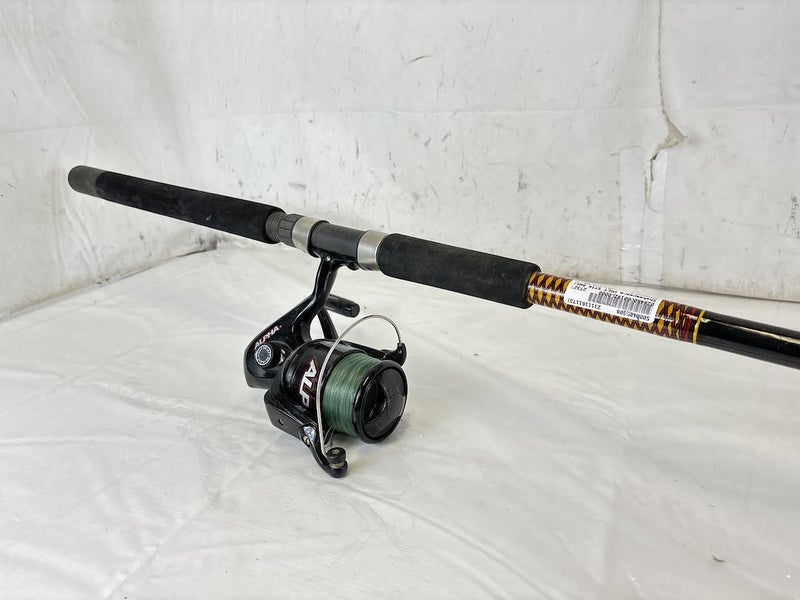 Used Shakespeare Ugly Stik Big Water Bws1100 10' Fishing Spinning Rod W Alpha  Reel