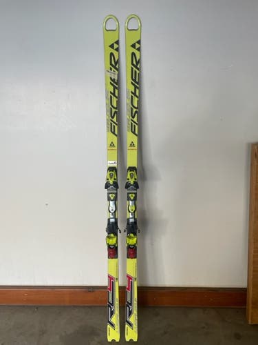 Used 2015 Fischer 196 cm Racing Fischer World Cup SG Skis With Bindings Max Din 20