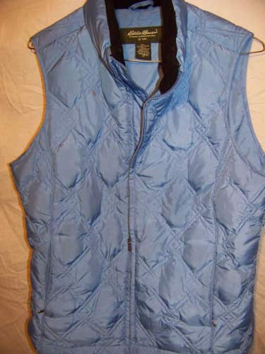 Eddie Bauer Goose Down Vest, Women's Medium Blue