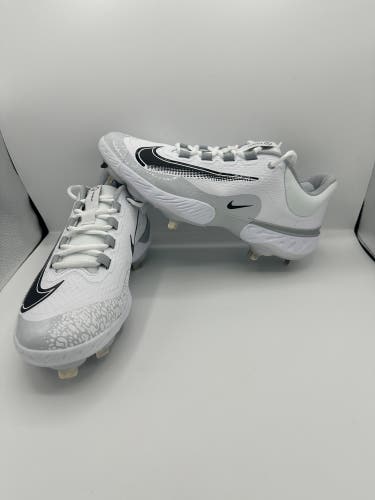 Nike Alpha Huarache Elite 4 Low FD2745-100 Metal Baseball Cleats Men's Size 8.5