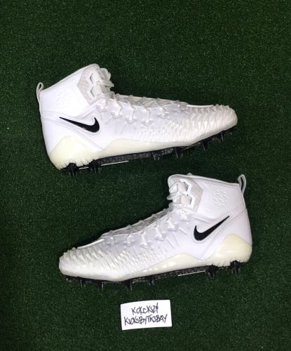 Nike Force Savage Pro Football Cleats White AJ6605-101 Mens size 14.5