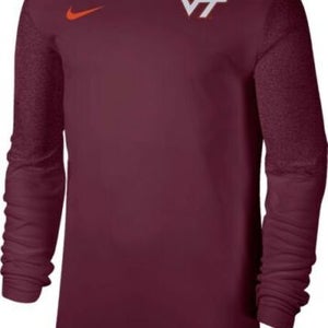 NWT mens XXL VT/Virginia Tech Hokies Coaches LS shirt dri-fit FTBL