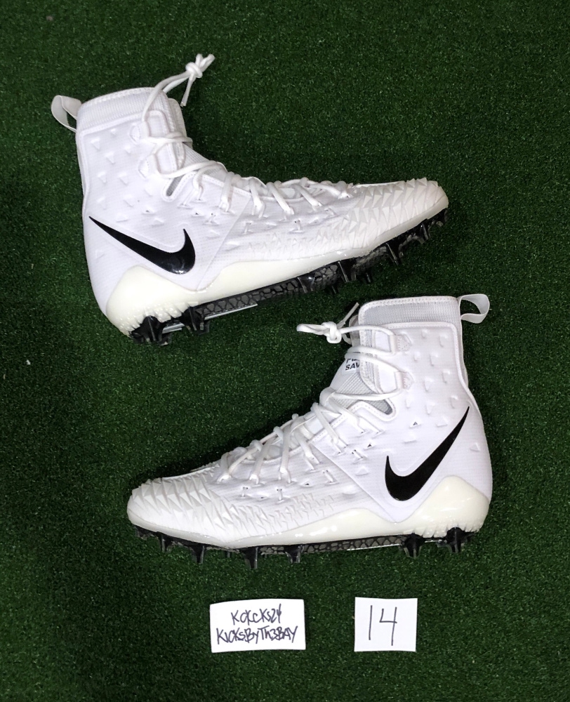 Nike Force Savage Elite TD Football Cleats White AJ6603-101 Mens size 14