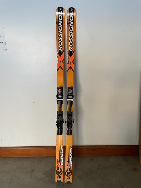 Used 2012 Rossignol 191 cm Racing Radical World Cup GS Pro Skis With Bindings Max Din 18