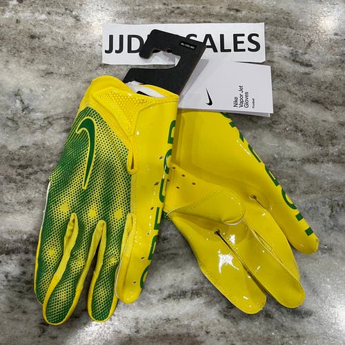 Nike NCAA Oregon Ducks PE Vapor Jet 7.0 Football Gloves Yellow Green DX5331-715 Men’s Size 3XL NWT