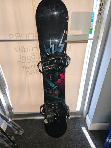Used Women's K2 Skyla Snowboard All Mountain With Bindings Medium Flex Directional