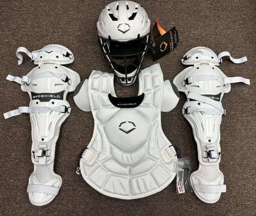 Evoshield G2S Pro-SRZ Adult 15+ Fastpitch Softball Catchers Gear Set - White