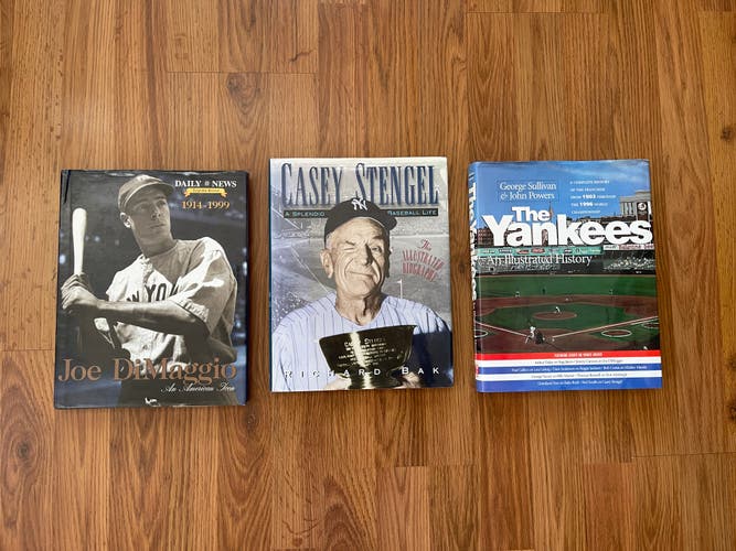 New York Yankees MLB BASEBALL SUPER FAN Dimaggio Stengel Historical Book Lot!
