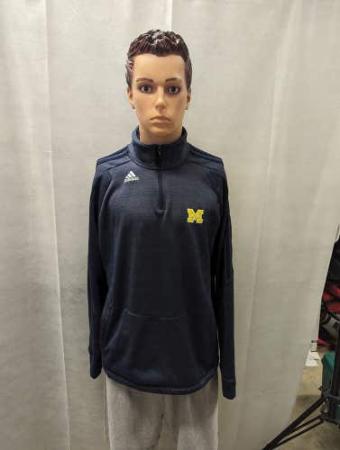 Michigan Wolverines Adidas 1/4 Zip Jacket L NCAA