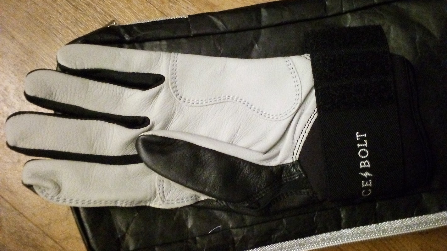 New Medium Bruce Bolt Chrome Series Batting Gloves
