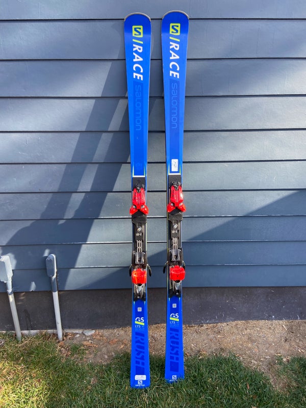Used Unisex 2020 Salomon 175 cm Racing S/RACE SHOT GS  2020 Skis With Bindings Max Din 12