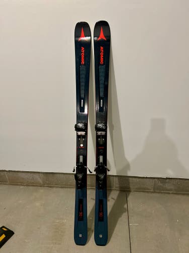 One Owner Men's 2018 Atomic All Mountain 176 cm Vantage 90 ti Skis With Bindings Max Din 13