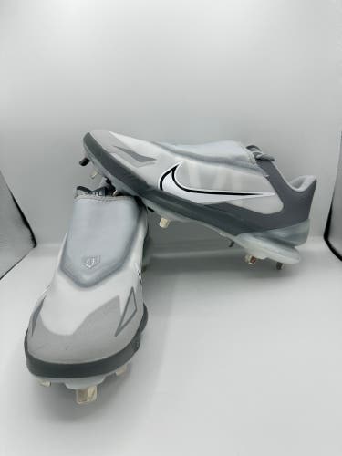 Nike Force Zoom Trout 8 Pro Metal Baseball Cleats Mens Size 12 Grey CZ5915-001