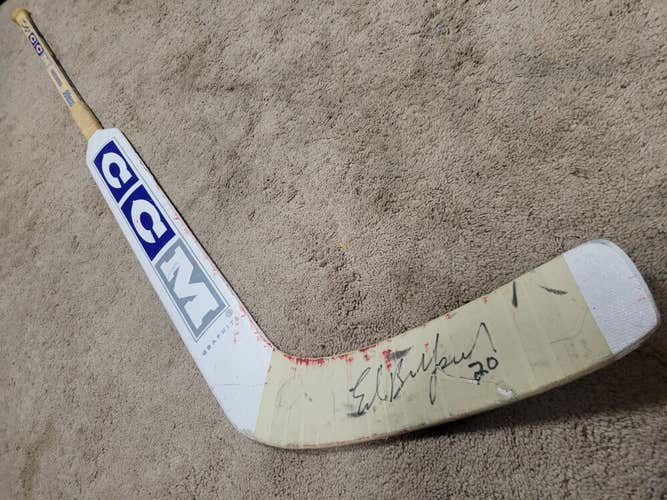 ED BELFOUR 3-9-04 "72nd Shutout" Signed Toronto Maple Leafs NHL Game Used Stick