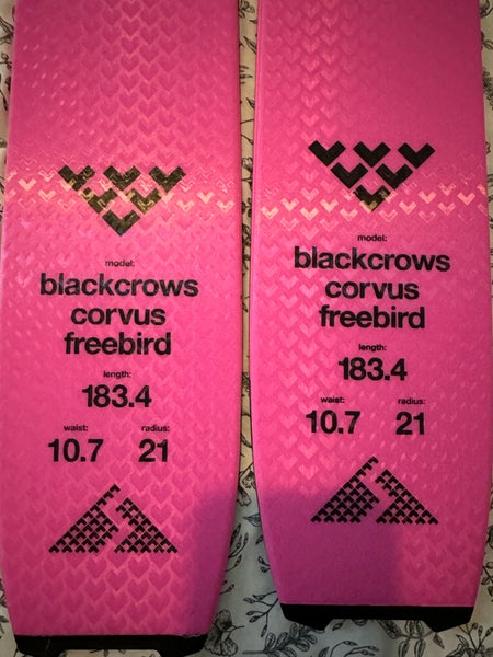 Used Unisex 2023 Black Crows 183 cm All Mountain Corvus Freebird Skis Without Bindings