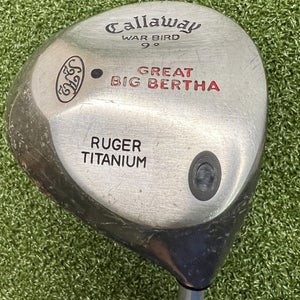 Callaway Warbird GBB  9* Ruger Titanium Driver Firm Graphite NEW GRIP / sa8235