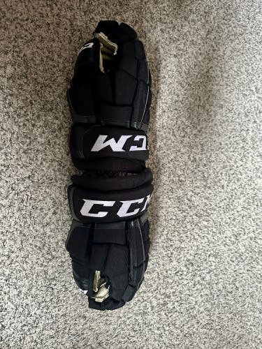 CCM Crazy Light HGCL Pro Stock 13” Hockey Gloves Rare Black