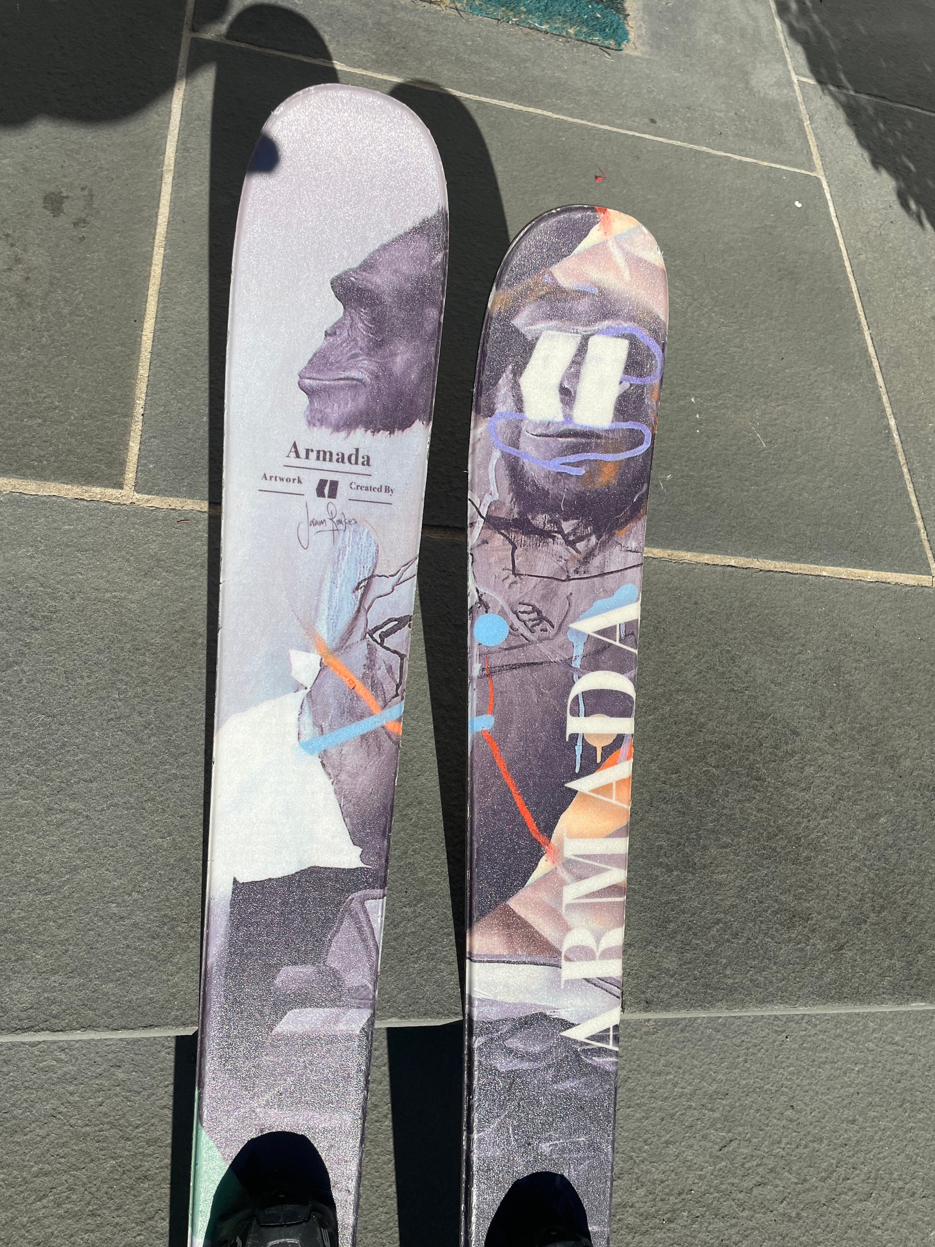 Kid s Used Armada ARV 84 Skis With Bindings 142 cm SidelineSwap