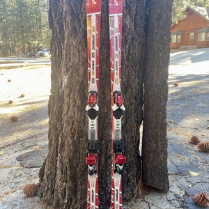 Used Unisex Atomic 171 cm Racing Race GS Skis With Bindings Max Din 12