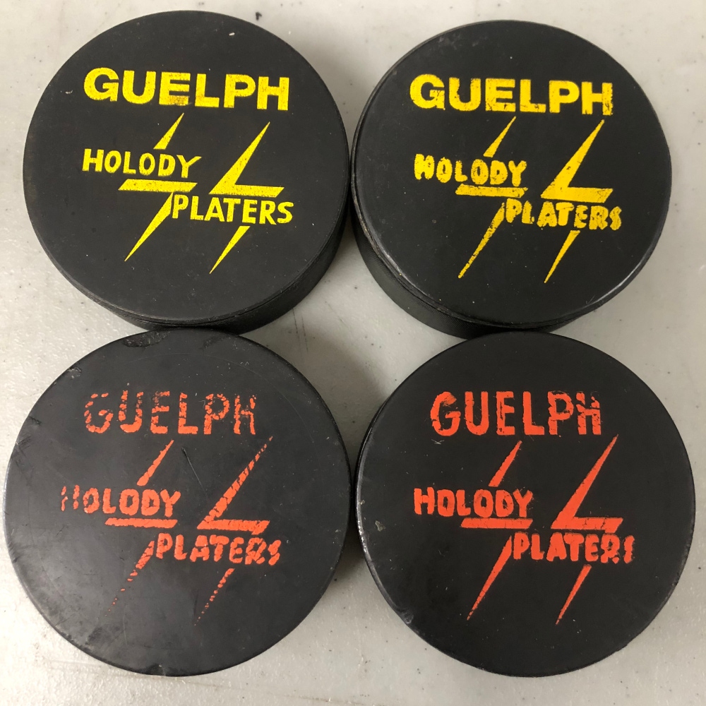 Guelph Platers/Owen Sound Platers pucks