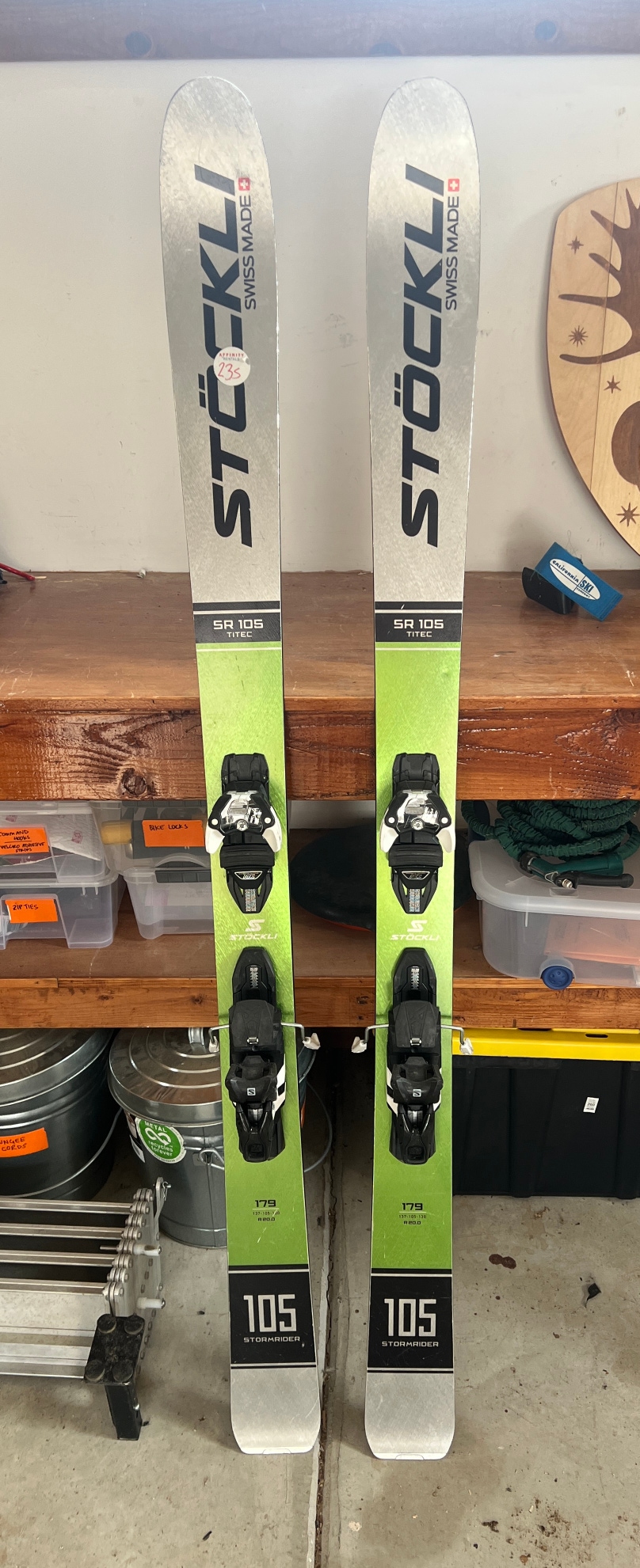 Stockli Stormrider 105 Skis in 179cm with Salomon Bindings