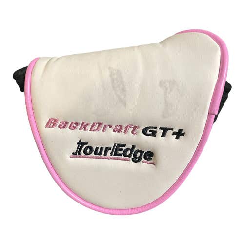 Used Tour Edge BackDraft GT+ Pink White Putter Headcover Head Cover