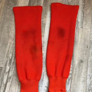 Orange Senior Used Shin Pad Socks A R2 S1 L2