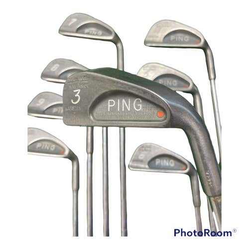 Ping Karsten I Orange Dot Iron Set 3-PW S Flex Steel Shafts RH (-1” Length)