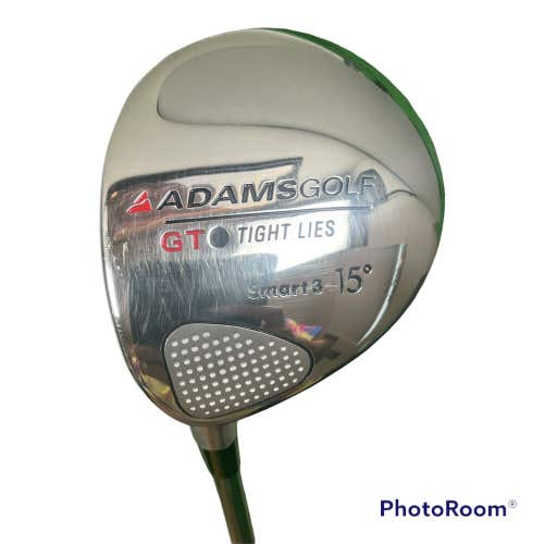 Nice LH Adams Tight Lies GT Smart 15* 3 Wood Factory R Flex Graphite 43”L