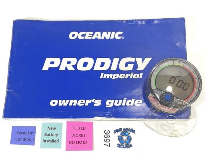 Oceanic Prodigy Scuba Dive Computer Puck Module + Manual & Lens Protector  #3697