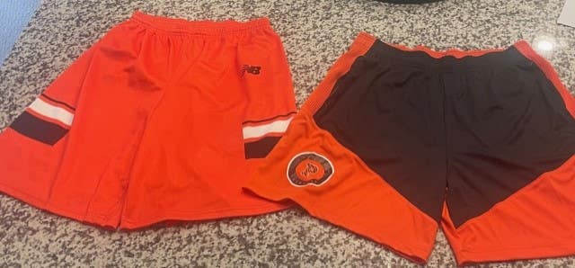 Princeton lacrosse team shorts - game & practice NEW both large Nike New Balance