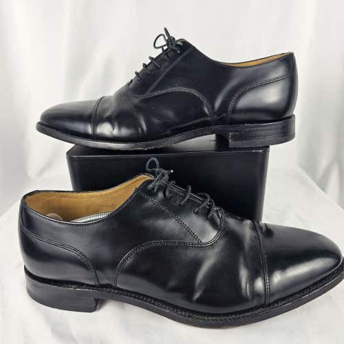 Loake England Style 200B Mens Size 11 Cap Toe Smart Oxford Black Leather Shoes