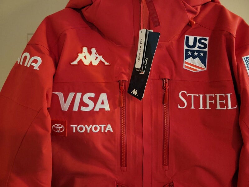 Kappa US Ski Team Stifel Men's Small Jacket Red Regular Fit 602T