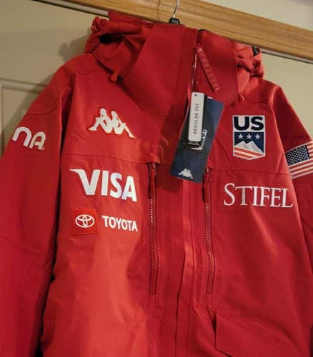 Kappa US Ski Team Stifel Men's XXL Jacket Red Regular Fit 602T