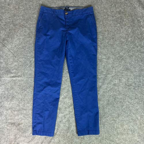 Tommy Hilfiger Women Pants 10 Blue Skinny Chino Casual Ankle A La Cheville