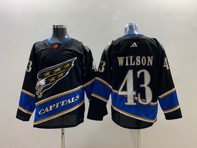 Washington Capitals 43 Tom Wilson Reverse Retro Navy Hockey Jersey Size 52 Throwback