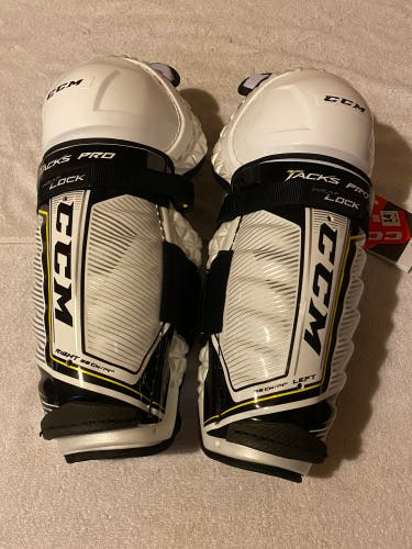 CCM Hockey Tacks Pro Shin Pads Senior 14” New
