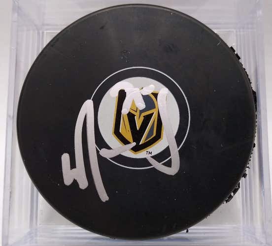 Ryan Reaves Autographed Vegas Golden Knights NHL Hockey  Signed Puck