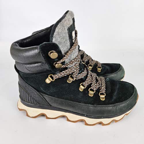 Sorel Kinetic Conquest Waterproof Winter Sneaker Boots Women's Size 7.5 Black