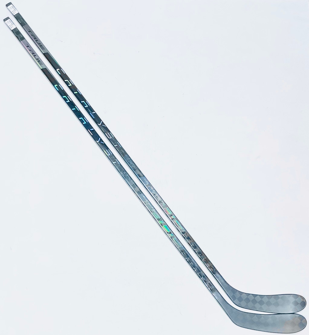 New 2 Pack Custom Silver True Catalyst 9X Hockey Stick-LH-80 Flex-P28 (Sand Paper Finish)