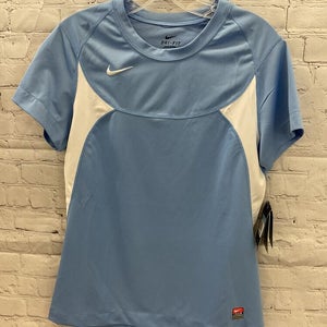 Nike Womens DriFIT Team Size M Light Blue 379183 Short Sleeve Soccer Jersey NWT