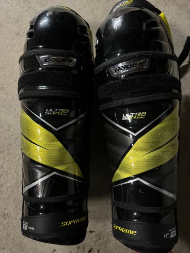 Used Bauer 15"  Ultra sonic Shin Pads